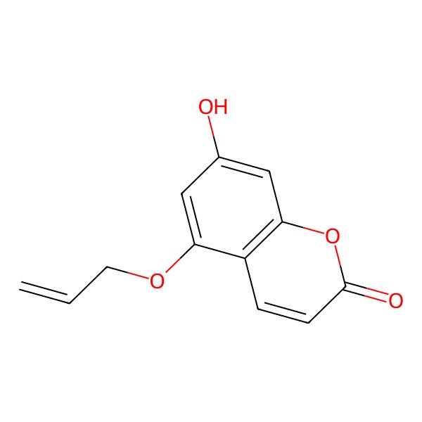 2D Structure of 7-Hydroxy-5-prop-2-enoxychromen-2-one