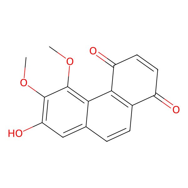 2D Structure of 7-Hydroxy-5,6-dimethoxy-1,4-phenanthrene-quinone