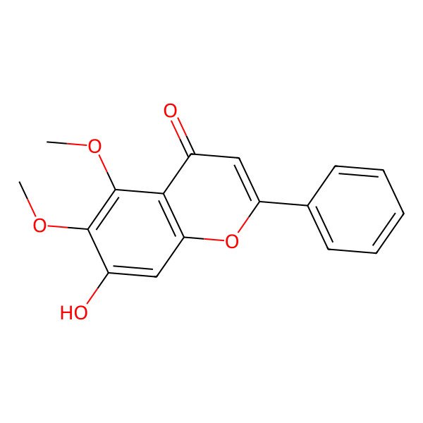 2D Structure of 7-Hydroxy-5,6-Dimethoxyflavone
