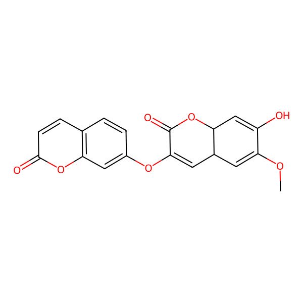 2D Structure of 7-Hydroxy-6-methoxy-3-(2-oxochromen-7-yl)oxy-4a,8a-dihydrochromen-2-one 2D Structure of 7-Hydroxy-6-methoxy-3-(2-oxochromen-7-yl)oxy-4a,8a-dihydrochromen-2-one