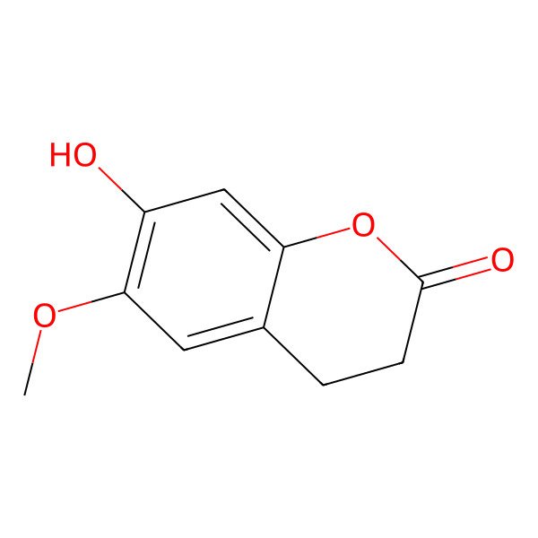2D Structure of 7-Hydroxy-6-methoxy-3,4-dihydro-2H-1-benzopyran-2-one 2D Structure of 7-Hydroxy-6-methoxy-3,4-dihydro-2H-1-benzopyran-2-one