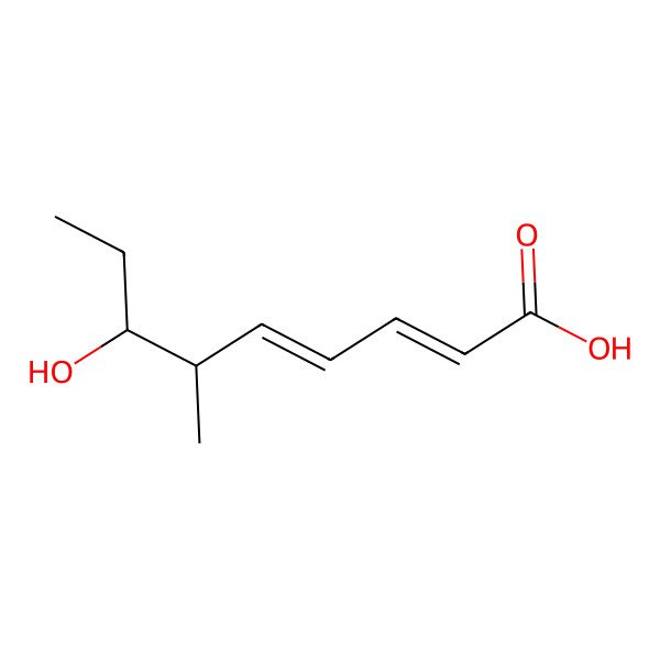 2D Structure of 7-Hydroxy-6-methylnona-2,4-dienoic acid