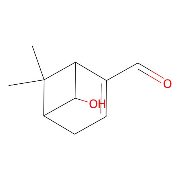 2D Structure of 7-Hydroxy-6,6-dimethylbicyclo[3.1.1]hept-2-ene-2-carbaldehyde