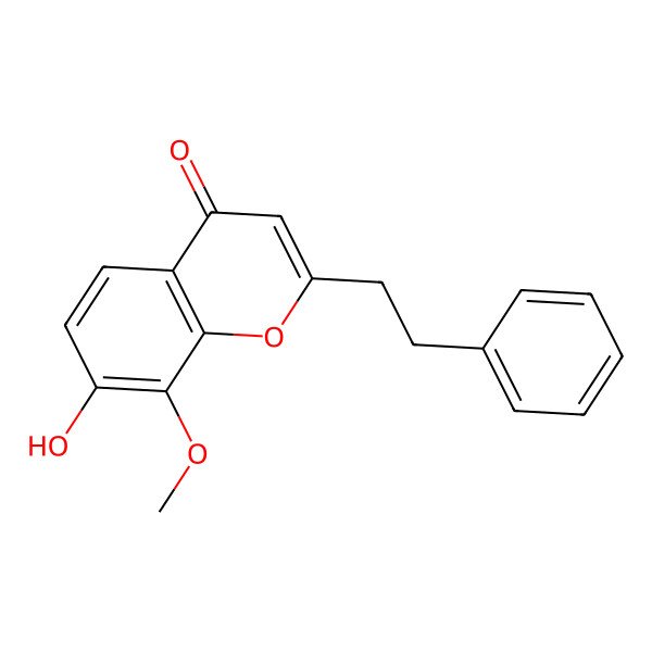 2D Structure of 7-Hydroxy-8-methoxy-2-(2-phenylethyl)chromen-4-one