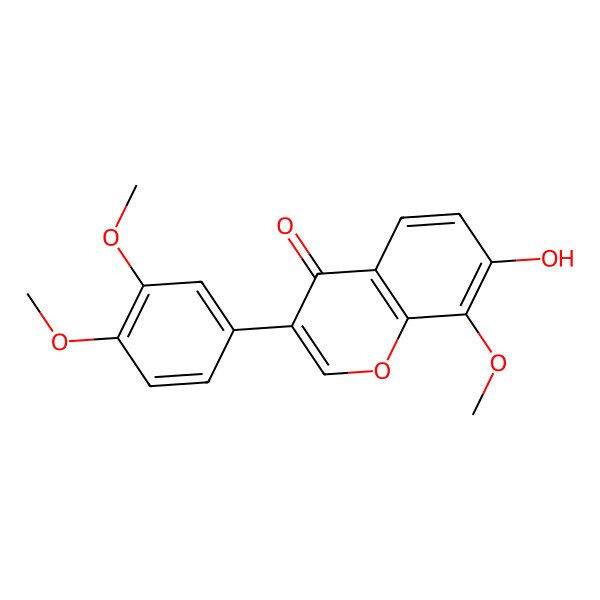 2D Structure of 7-Hydroxy-8,3',4'-trimethoxyisoflavone 2D Structure of 7-Hydroxy-8,3',4'-trimethoxyisoflavone