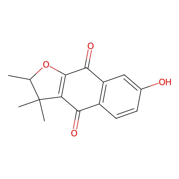 2D Structure of (2S)-7-hydroxy-2,3,3-trimethyl-2H-benzo[f][1]benzofuran-4,9-dione