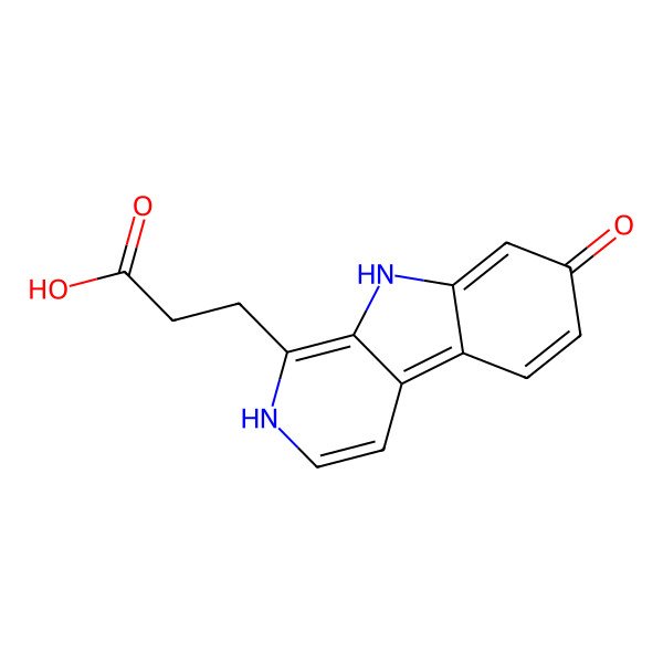 2D Structure of 7-Hydroxy-beta-carboline-1-propionic acid