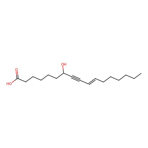 2D Structure of 7-Hydroxyheptadec-10-en-8-ynoic acid