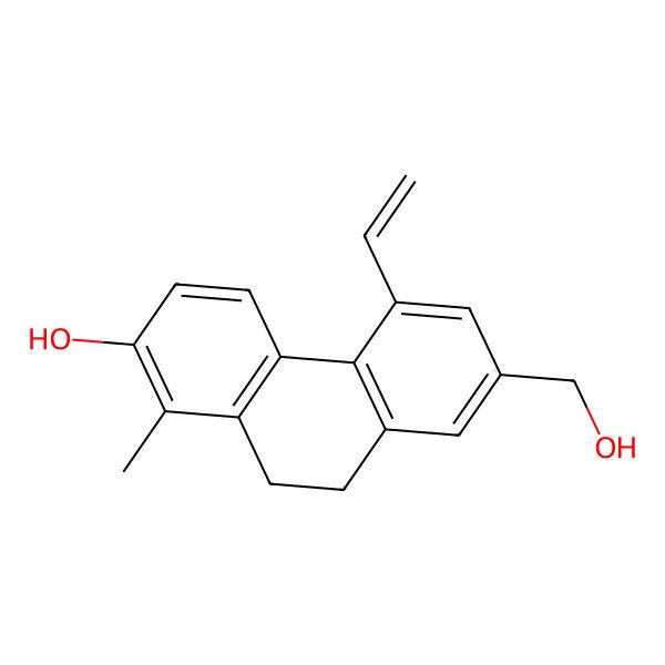2D Structure of 7-(Hydroxymethyl)-1-methyl-5-vinyl-9,10-dihydrophenanthren-2-ol 2D Structure of 7-(Hydroxymethyl)-1-methyl-5-vinyl-9,10-dihydrophenanthren-2-ol
