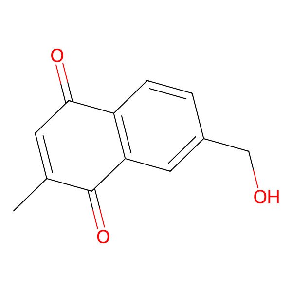 2D Structure of 7-(Hydroxymethyl)-2-methylnaphthalene-1,4-dione