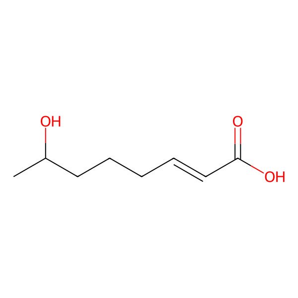2D Structure of 7-Hydroxyoct-2-enoic acid