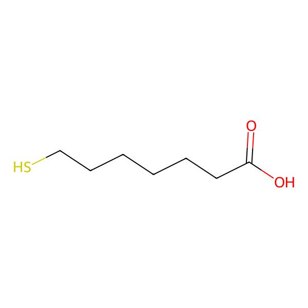 2D Structure of 7-Mercaptoheptanoic acid