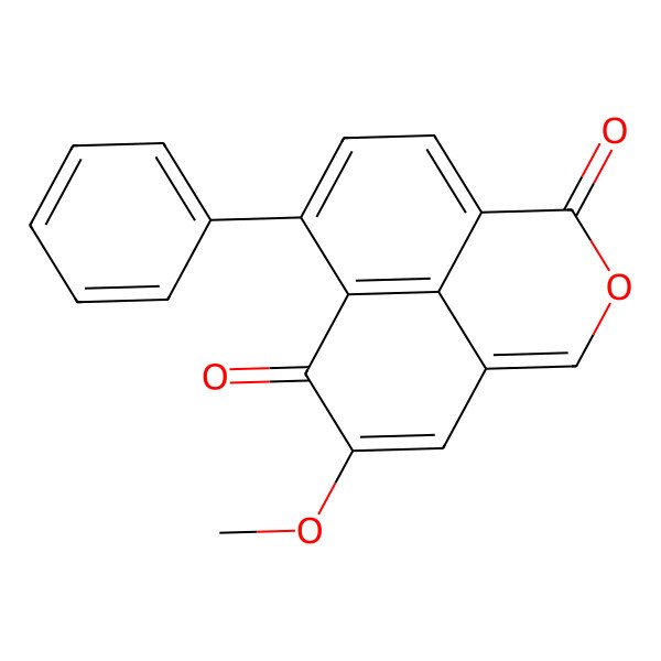 2D Structure of 7-Methoxy-10-phenyl-3-oxatricyclo[7.3.1.05,13]trideca-1(13),4,6,9,11-pentaene-2,8-dione
