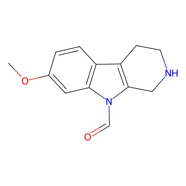 2D Structure of 7-Methoxy-1,2,3,4-tetrahydropyrido[3,4-b]indole-9-carbaldehyde