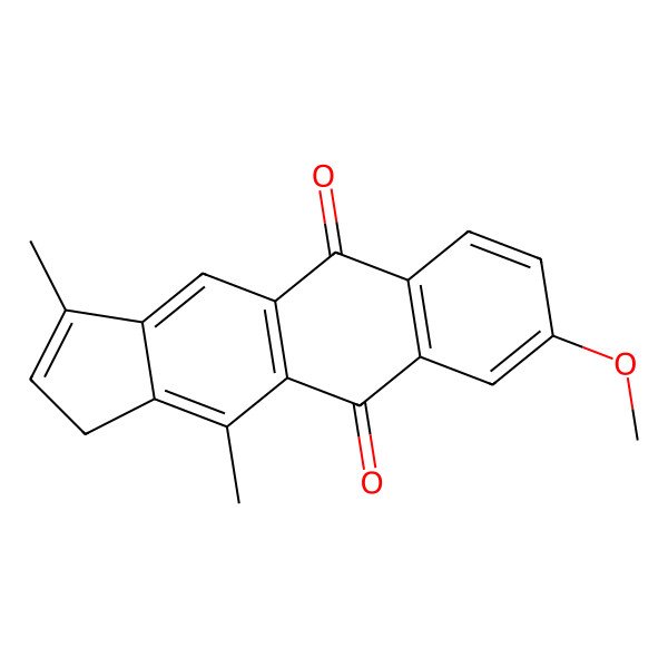 2D Structure of 7-methoxy-1,4-dimethyl-3H-cyclopenta[b]anthracene-5,10-dione