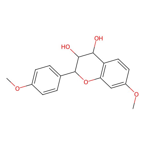 2D Structure of 7-methoxy-2-(4-methoxyphenyl)-3,4-dihydro-2H-chromene-3,4-diol