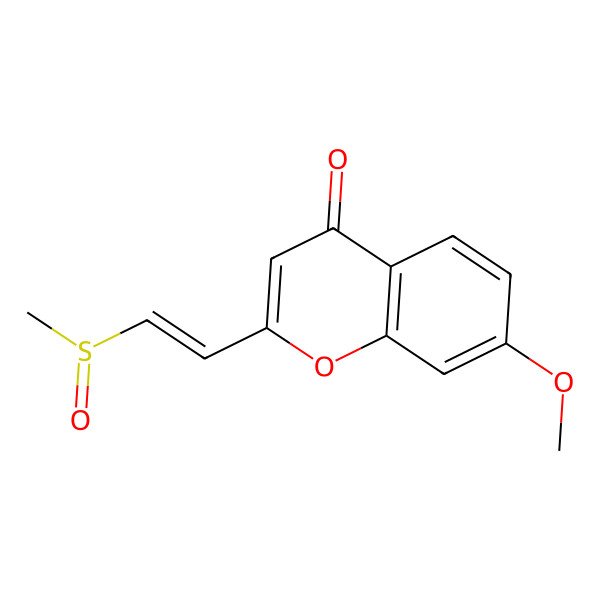 2D Structure of 7-methoxy-2-[(E)-2-methylsulfinylethenyl]chromen-4-one