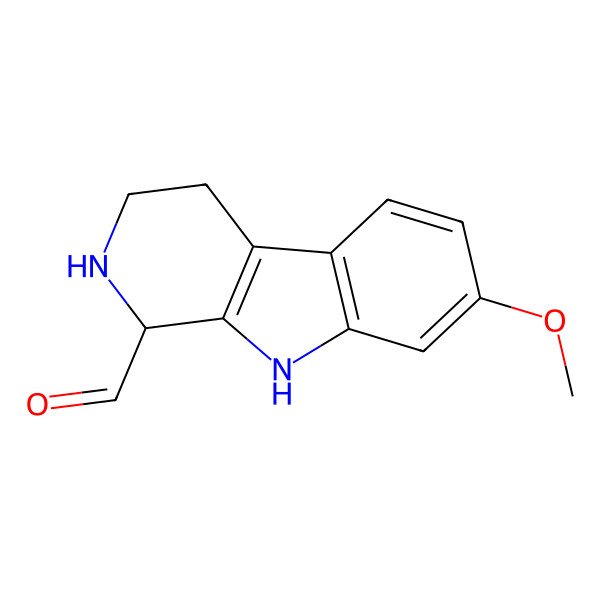 2D Structure of 7-methoxy-2,3,4,9-tetrahydro-1H-pyrido[3,4-b]indole-1-carbaldehyde