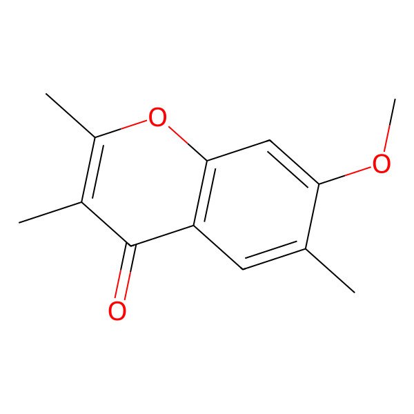 2D Structure of 7-Methoxy-2,3,6-trimethylchromone