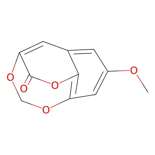 2D Structure of 7-Methoxy-2,4,11-trioxatricyclo[7.3.1.05,10]trideca-1(13),5(10),6,8-tetraen-12-one