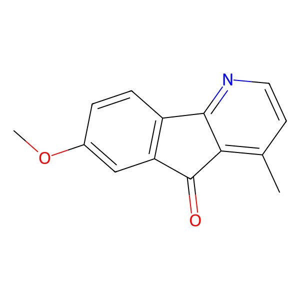 2D Structure of 7-Methoxy-4-methylindeno[1,2-b]pyridin-5-one