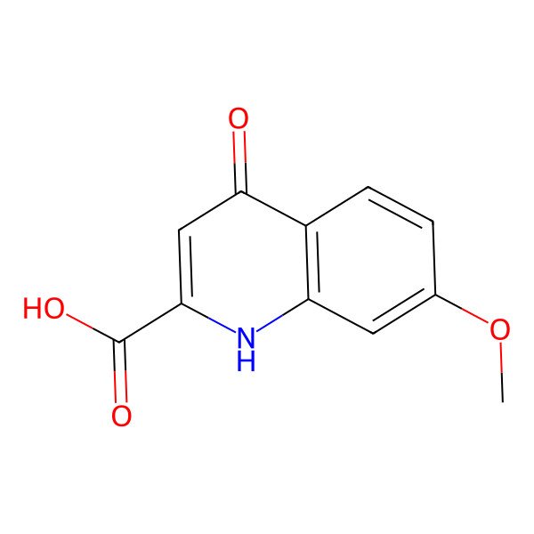 2D Structure of 7-Methoxy-4-oxo-1,4-dihydroquinoline-2-carboxylic acid 2D Structure of 7-Methoxy-4-oxo-1,4-dihydroquinoline-2-carboxylic acid