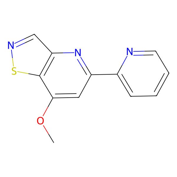 2D Structure of 7-Methoxy-5-(pyridin-2-yl)isothiazolo[4,5-b]pyridine
