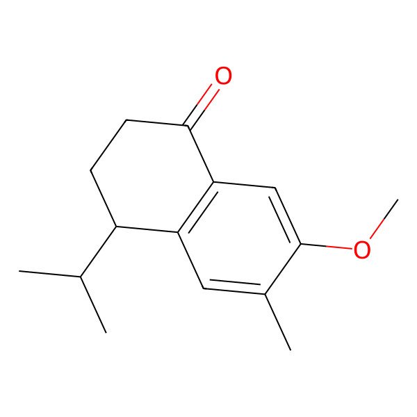 2D Structure of 7-methoxy-6-methyl-4-propan-2-yl-3,4-dihydro-2H-naphthalen-1-one