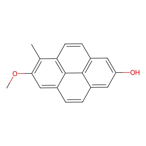 2D Structure of 7-Methoxy-6-methylpyren-2-ol