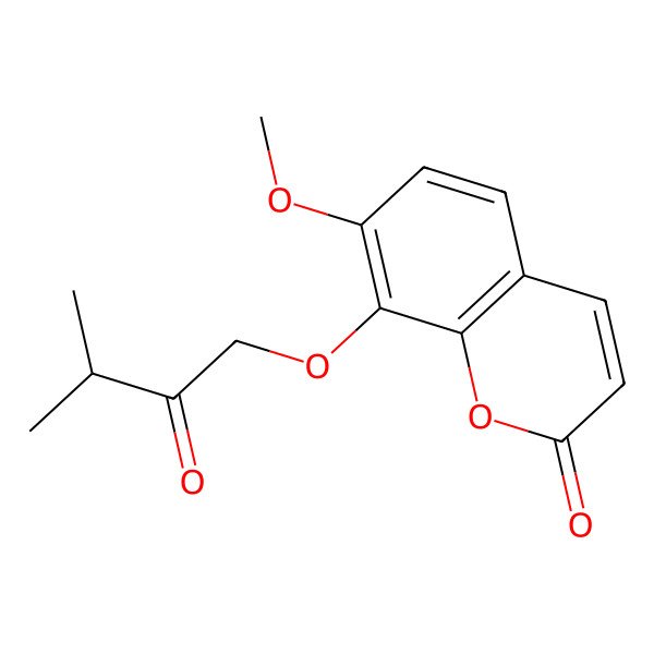 2D Structure of 7-Methoxy-8-(2-oxo-3-methylbutoxy)coumarin 2D Structure of 7-Methoxy-8-(2-oxo-3-methylbutoxy)coumarin