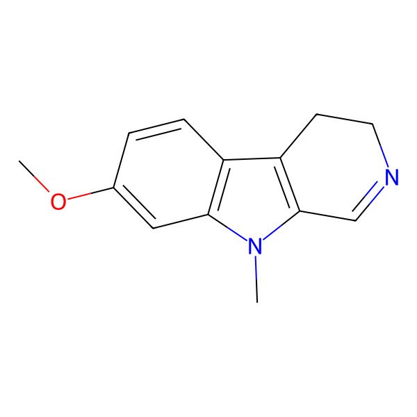2D Structure of 7-Methoxy-9-methyl-3,4-dihydropyrido[3,4-b]indole