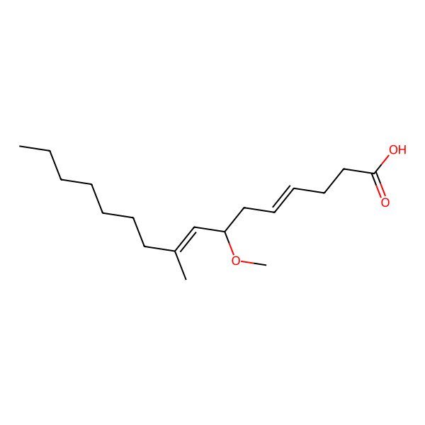 2D Structure of 7-Methoxy-9-methyl-4E,8E-hexadecadienoic acid
