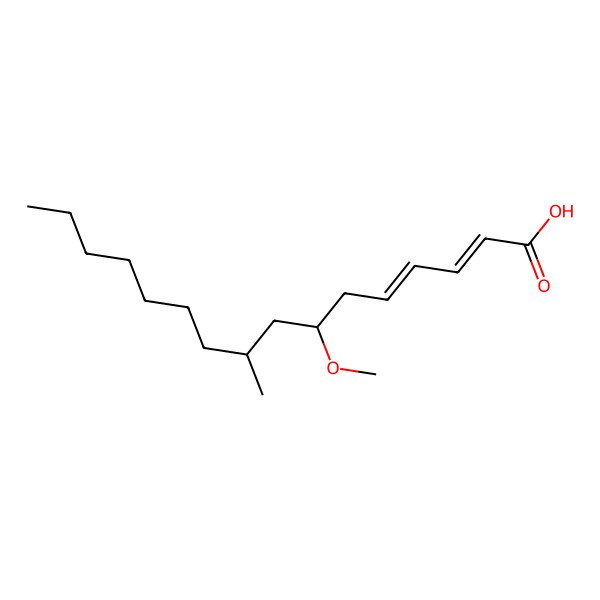 2D Structure of 7-Methoxy-9-methylhexadeca-2,4-dienoic acid