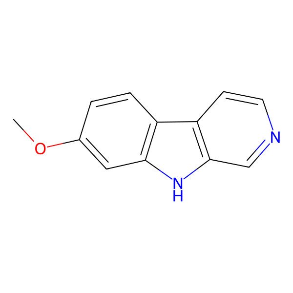 2D Structure of 7-methoxy-9H-pyrido(3,4-b)indole