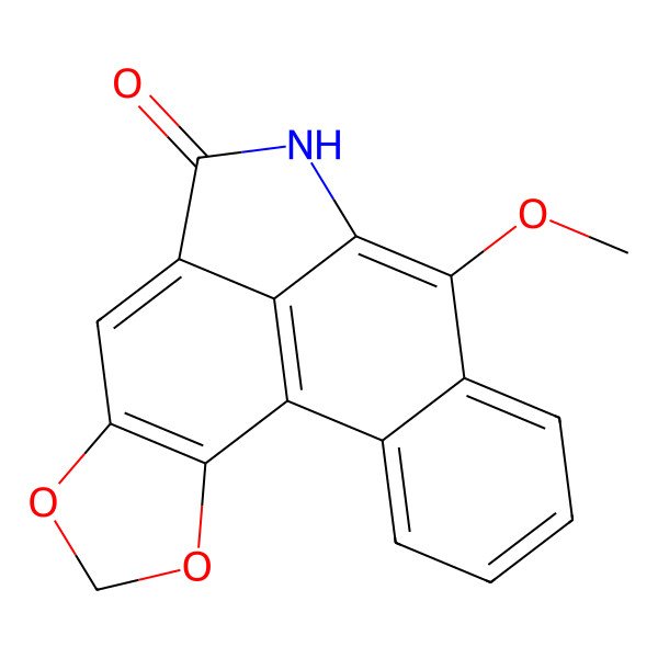 2D Structure of 7-Methoxybenzo[f]-1,3-benzodioxolo[6,5,4-cd]indol-5(6H)-one