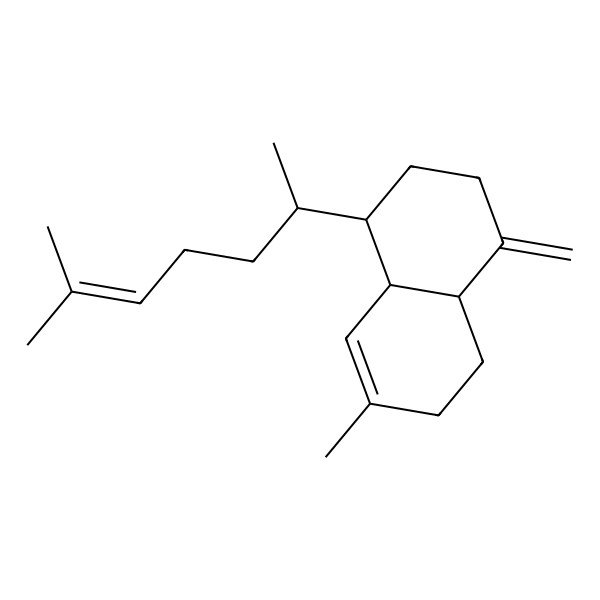 2D Structure of 7-methyl-1-(6-methylhept-5-en-2-yl)-4-methylidene-2,3,4a,5,6,8a-hexahydro-1H-naphthalene