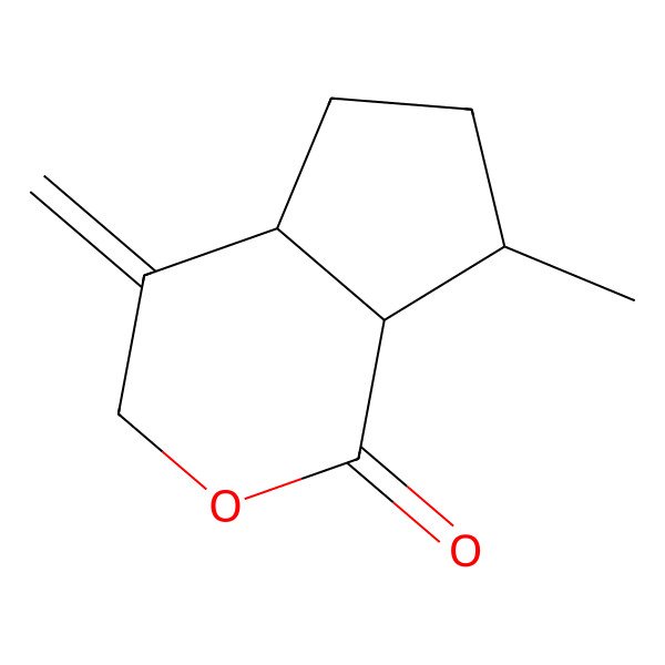 2D Structure of 7-methyl-4-methylidene-5,6,7,7a-tetrahydro-4aH-cyclopenta[c]pyran-1-one