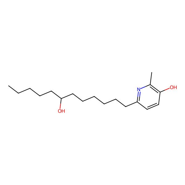 2D Structure of 6-(7-Hydroxydodecyl)-2-methylpyridin-3-ol