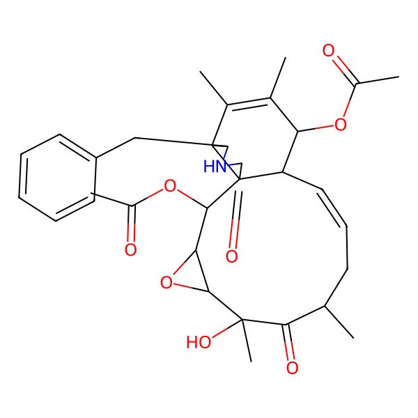 2D Structure of 7-O-acetyl-19,20-epoxycytochalasin C