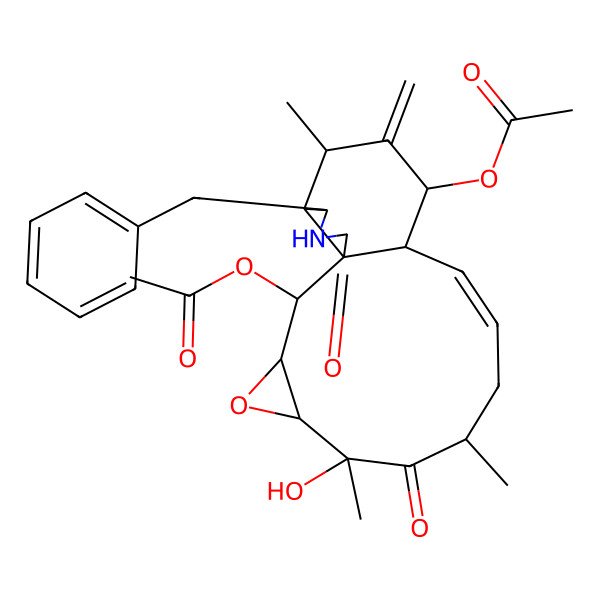 2D Structure of 7-O-acetyl-19,20-epoxycytochalasin D