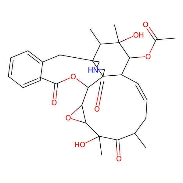 2D Structure of 7-O-acetyl-6-epi-19,20-epoxycytochalasin P