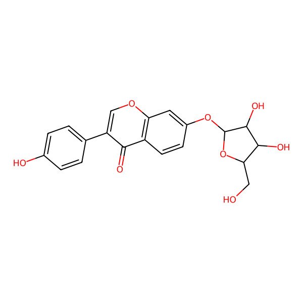 2D Structure of 7-O-alpha-D-arabinofuranosyl daidzein
