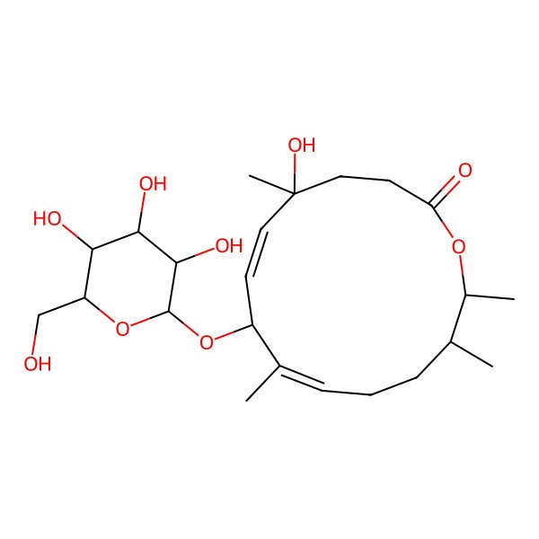 2D Structure of 7-O-(alpha-glucosyl)-2,3-dihydrocineromycin B