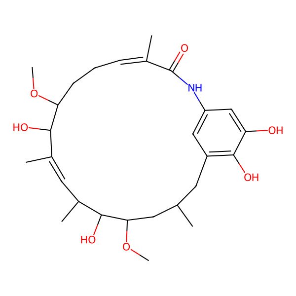 2D Structure of 7-O-descarbamoyl-17-O-demethylreblastatin