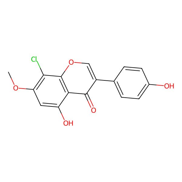 2D Structure of 7-O-methyl-8-chlorogenistein
