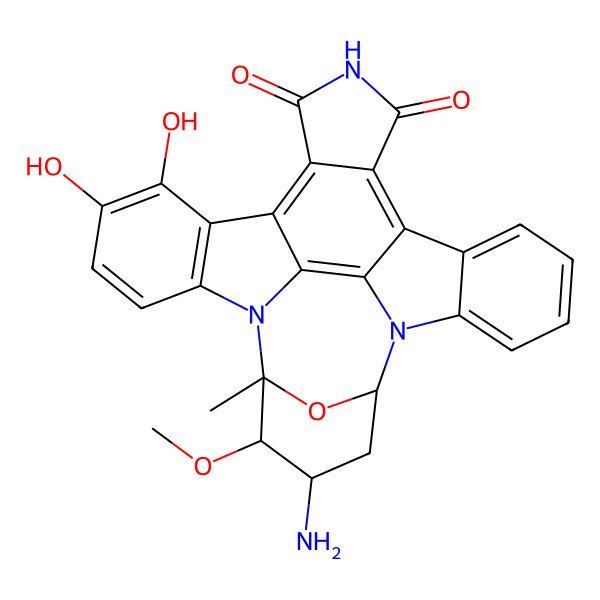 2D Structure of 7-oxo-8,9-dihydroxy-4'-N-demethyl staurosporine