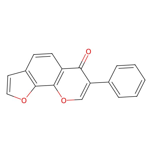 2D Structure of 7-Phenylfuro[3,2-h]chromen-6-one