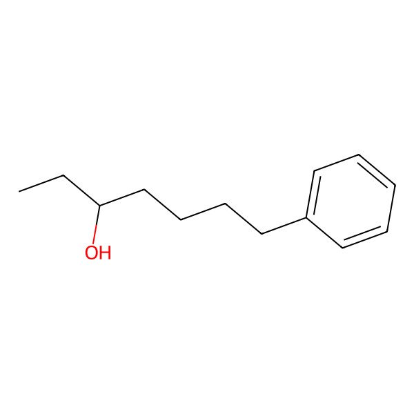 2D Structure of 7-Phenylheptan-3-ol