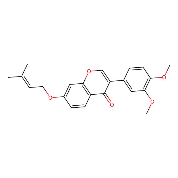 2D Structure of 7-Prenyloxy-3',4'-dimethoxyisoflavone