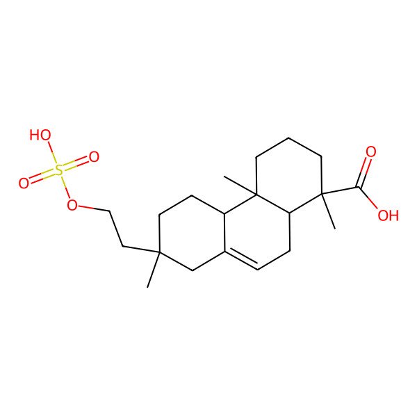 2D Structure of (1S,4aR,4bS,7S,10aR)-1,4a,7-trimethyl-7-(2-sulfooxyethyl)-3,4,4b,5,6,8,10,10a-octahydro-2H-phenanthrene-1-carboxylic acid 2D Structure of (1S,4aR,4bS,7S,10aR)-1,4a,7-trimethyl-7-(2-sulfooxyethyl)-3,4,4b,5,6,8,10,10a-octahydro-2H-phenanthrene-1-carboxylic acid